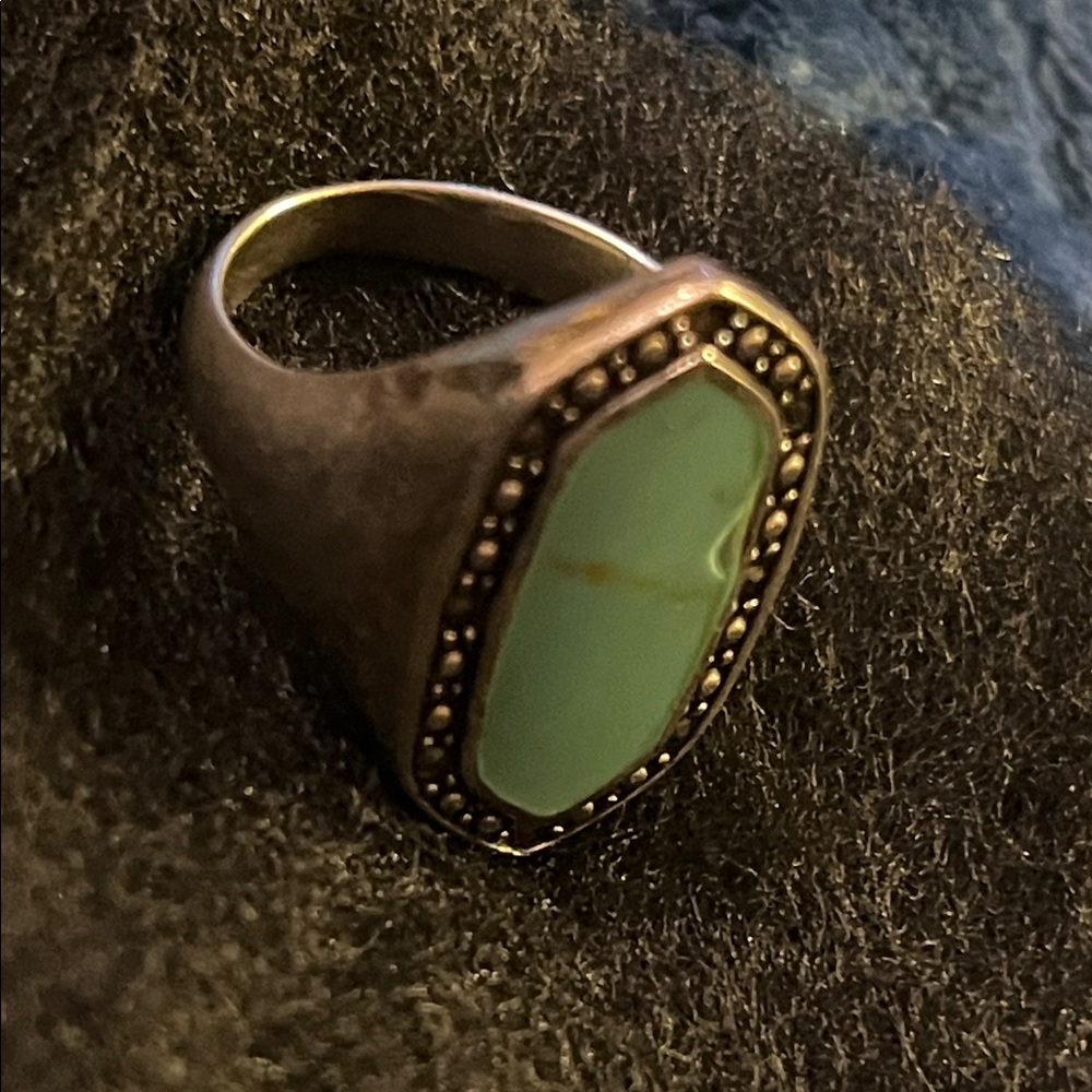 Turquoise Silver Ring - Picture 2 of 6